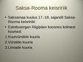 Saksamaa aastatel 1600-1900 #3