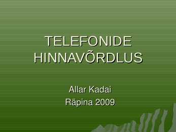Telefonide hinnavõrdlus