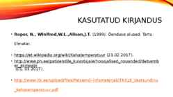 Elamistoiming-Kehatemperatuur #9