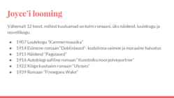 Presentatsioon - James Joyce #4