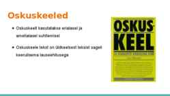 Eesti keele kasutusvaldkonnad ja arendus #7