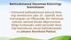 Balti aadlikud Vene riigi teenistuses #2