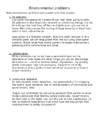 Environmental problems