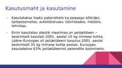 Plastmasside kasutamismahust- Plastikute tootmine #9