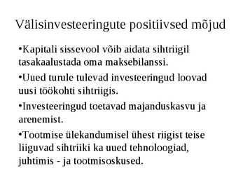Regionaalne integratsioon ja integratsiooniprotsessid maailmas #9