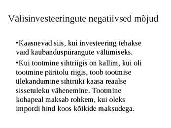 Regionaalne integratsioon ja integratsiooniprotsessid maailmas #10