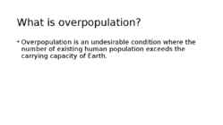 Human overpopulation #2