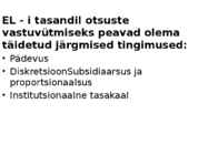 Seadusandlus Euroopa Liidus #2