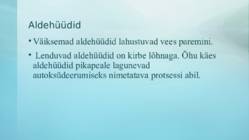 Alkoholid-aldehüüdid ja ketoonid #8