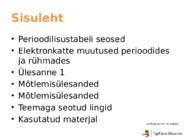 Keemiliste elementide perioodilisussüsteem #3