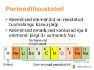 Keemiliste elementide perioodilisussüsteem #7