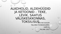 Alkoholid-aldehüüdid ja ketoonid