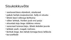 Kuristik rukkis - powerpoint-modernistlik kirjandus-J-D-Salinger-sisumärksõnad #10