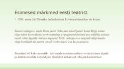 EESTI TEATRI SÜND #2
