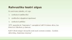 EESTI TEATRI SÜND #6