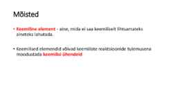 Elu keemia #2