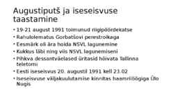 Eesti Vabariigi taasiseseisvumine #9