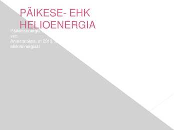 Alternatiivsed energiaallikad #3
