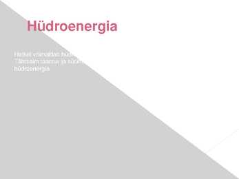Alternatiivsed energiaallikad #4