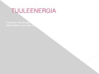 Alternatiivsed energiaallikad #6
