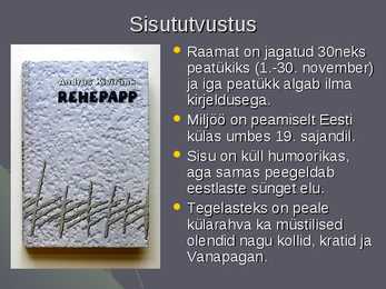 Rehepapp - autor-sisu-tegelased #3