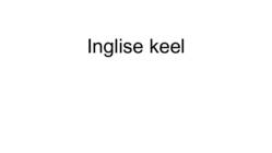 Inglise keel sõnad