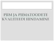 KVALITEEDI hindamine #30