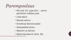 Parempoolsed parteid esimese maailmasõja eel ja järel #2