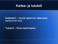 Tollid rahvamajandus #5