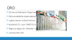 Ühinenud Rahvaste Organisatsioon #2
