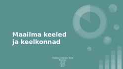 Esitlus Maailma keeled ja keelkonnad