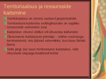 Grupieluviis ja territoriaalsus #15