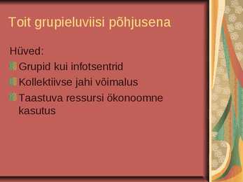 Grupieluviis ja territoriaalsus #9