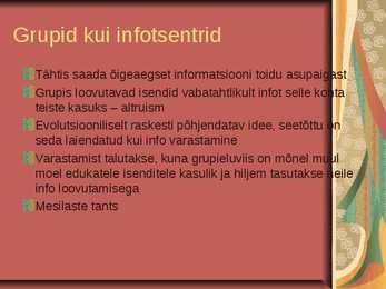 Grupieluviis ja territoriaalsus #10