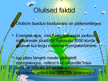 Päikeseenergia kasutamine #2