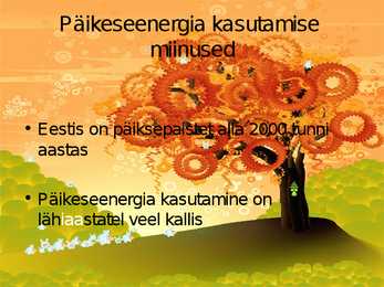 Päikeseenergia kasutamine #4