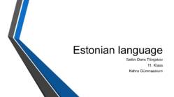 Estonian language