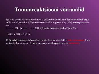 Tuumareaktsioonid #8