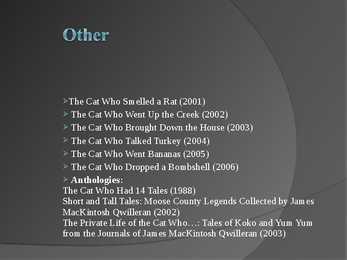The Cat Who Knew Shakespeare #9