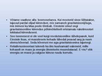 Relatiivsusteooria #7