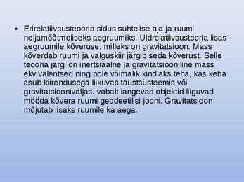 Relatiivsusteooria #8