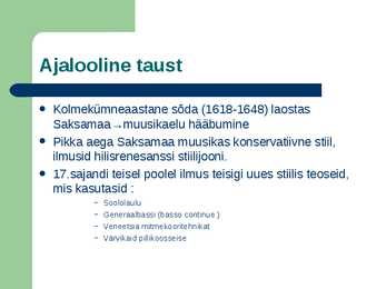 Barokkmuusika Saksamaal #3