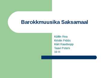 Barokkmuusika Saksamaal