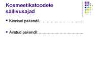 Kosmeetikakaubad #63