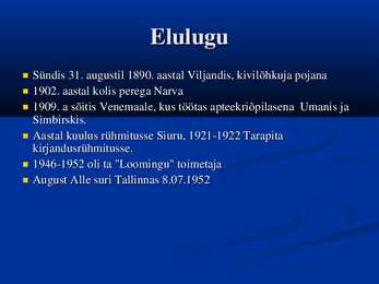 August Alle esitlus #3