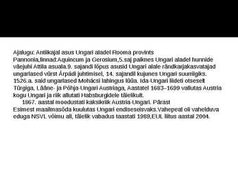 Ungari Referaat #6