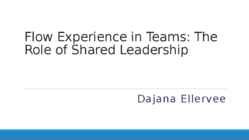 Flow Experience in Teams-The Role of Shared Leadership