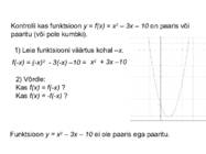 Paaris- ja paaritud funktsioonid #3