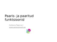 Paaris- ja paaritud funktsioonid