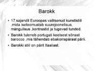 Barokki stiil #2